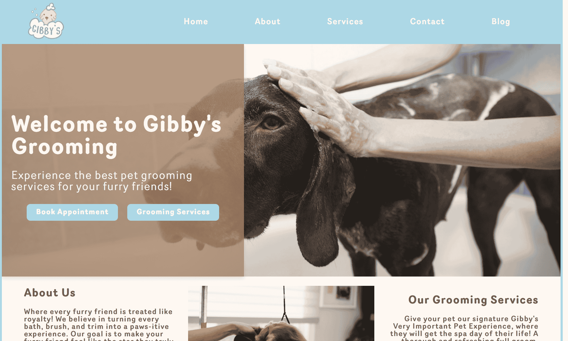 gibby's grooming website